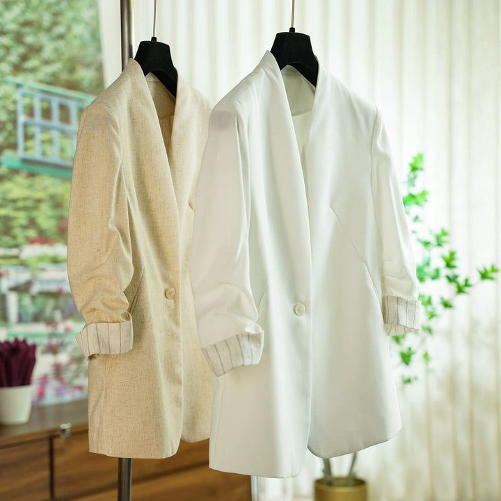 Women’s Stylish Blazer with Slightly Textured Surface Mune Fashion