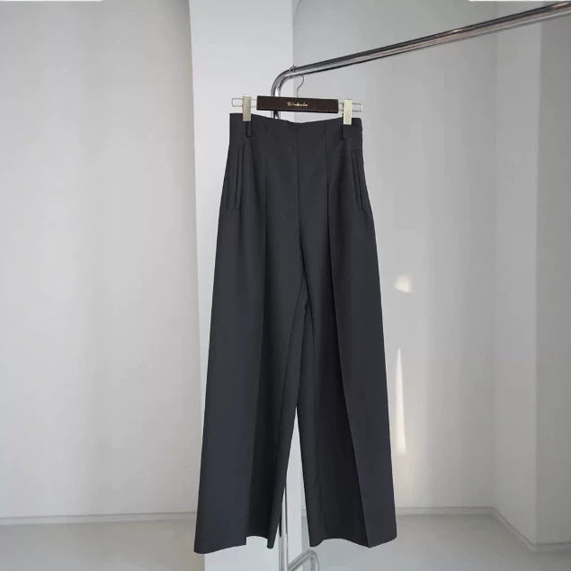 Women Elegant and Wide Fabric Pants Mune Fashion