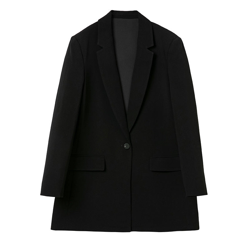 Women Longline Blazer with straight cut and discreet flap pockets Mune Fashion