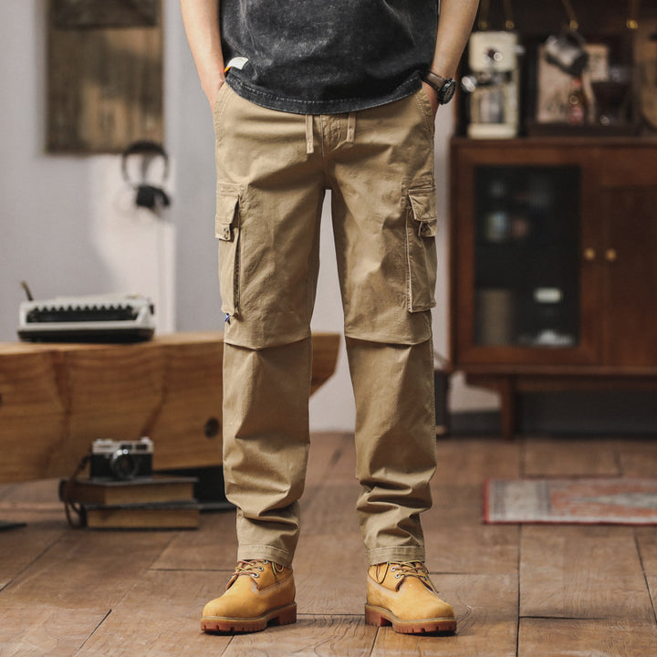 Herren Cargohose im Workwear‑Look mit verstärkten Kniepaneelen und Kordelbund Mune Fashion