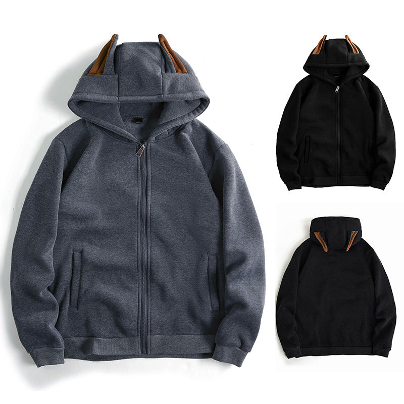Men's hooded sweat jacket with full zip, fleece lined and slim fit Mune Fashion