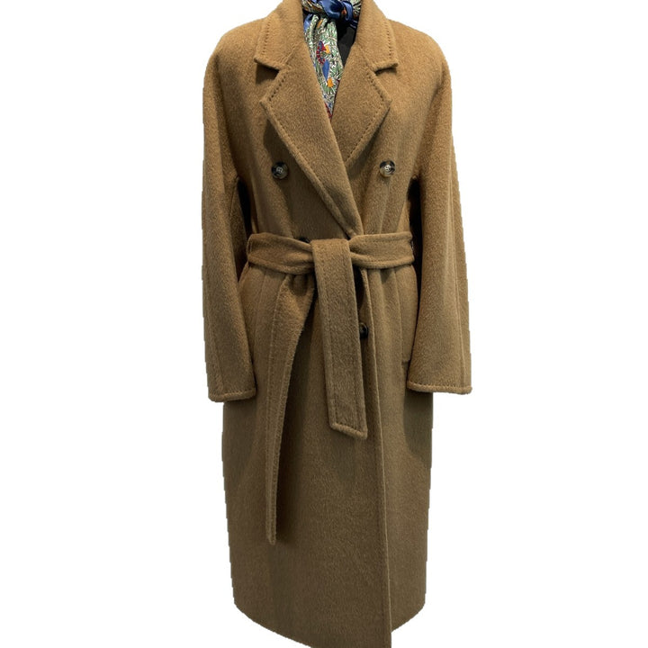 Women's Wool Blend Double-Breasted Coat Mune Fashion