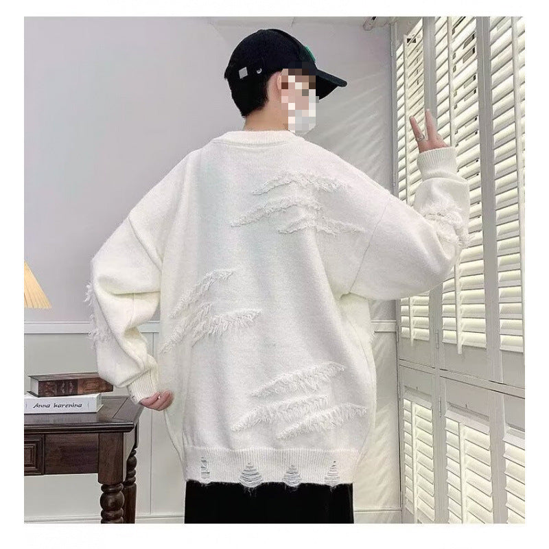 Women Fashionable Chunky Knit Sweater with Fringes Mune Fashion