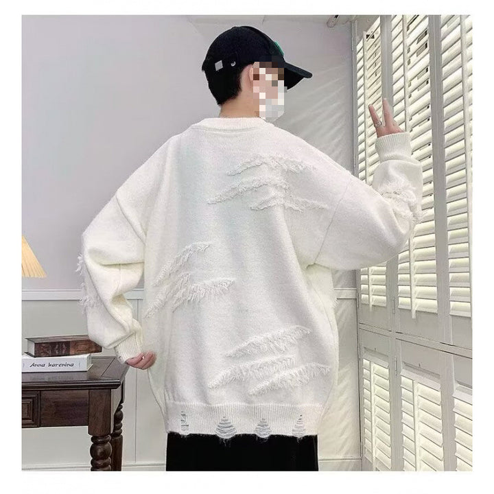 Women Fashionable Chunky Knit Sweater with Fringes Mune Fashion