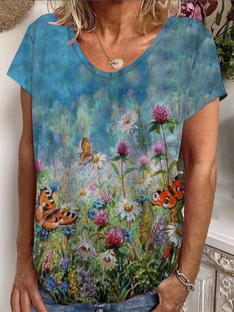 Ladies Loose Blouse with Colorful Paisley Pattern Mune Fashion