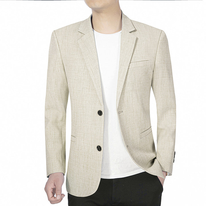 Men's lightweight half-lined summer blazer made of linen blend with tailored fit Mune Fashion