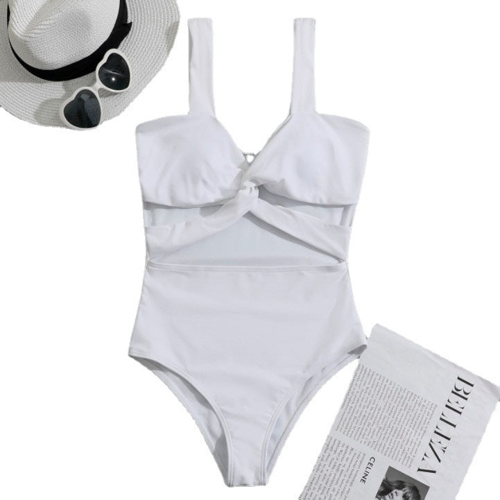 Women's one-piece swimsuit with elegant ruffle details Mune Fashion