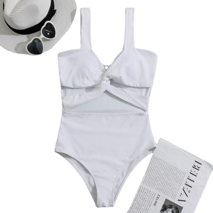 Women's one-piece swimsuit with elegant ruffle details Mune Fashion