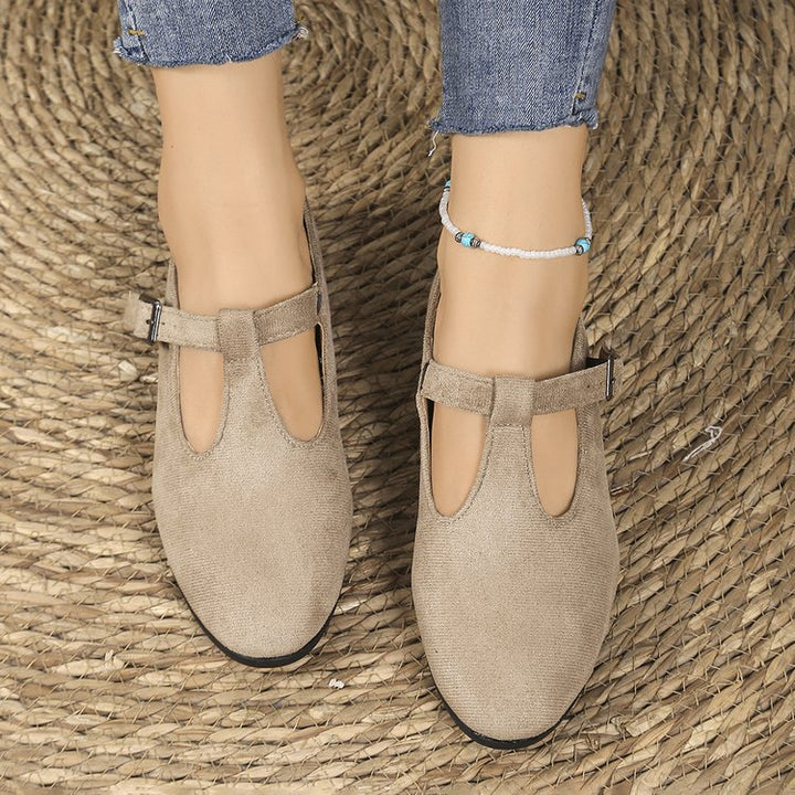 Ladies Slip-on Wedge Ballerina with Low Wedge Heel and Padded Comfort Insole Mune Fashion