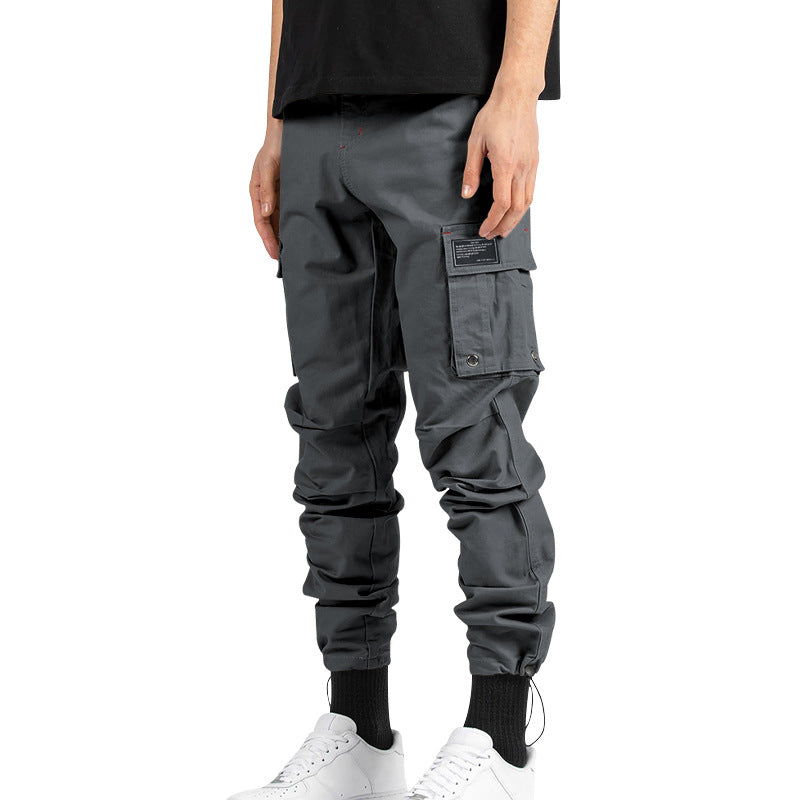 Men's nan urban-utility cargo jogger pants with reinforced flap pockets, D-ring details, and elastic ankle cuffs Mune Fashion