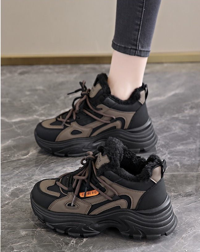 Women's Winter Sneakers with Warm Lining and Non-Slip Sole Mune Fashion