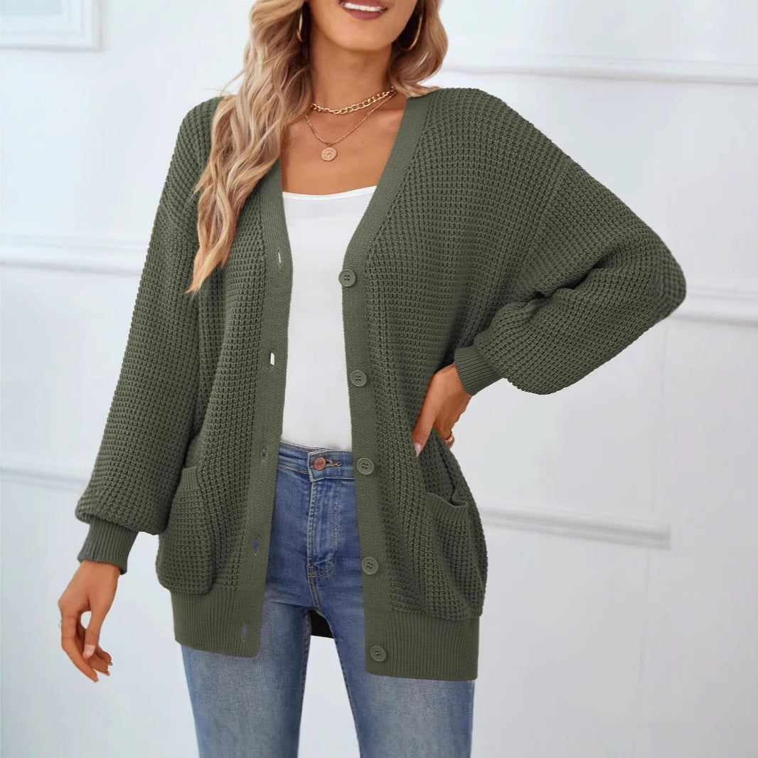 Ladies Chunky Knit Cardigan
