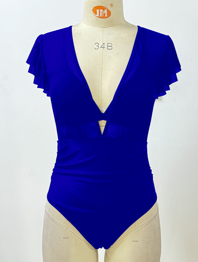 Ladies Stylish Swimsuit with Delicate Ruffle Elements Mune Fashion