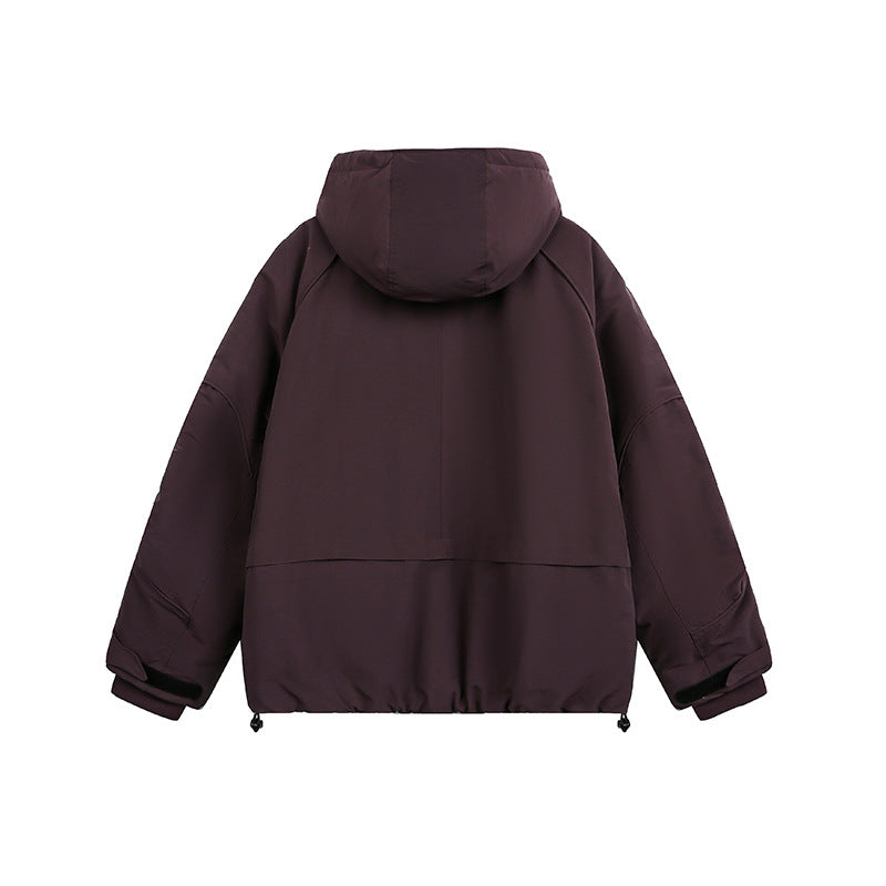 Women's oversized padded hooded jacket with raglan sleeves and drawstring Mune Fashion