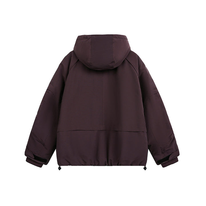 Women's oversized padded hooded jacket with raglan sleeves and drawstring Mune Fashion