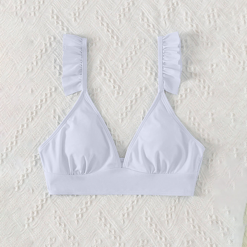 Women's triangle bikini top with ruffle details Mune Fashion