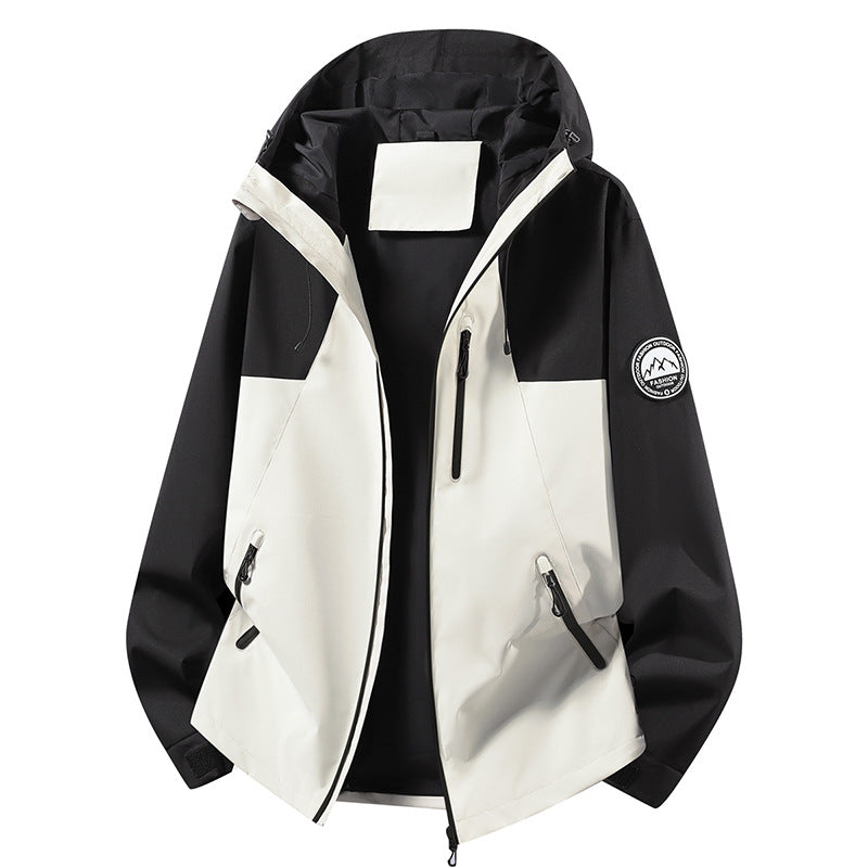 Unisex ultralight waterproof hooded jacket with welded seams and chest zipper Mune Fashion