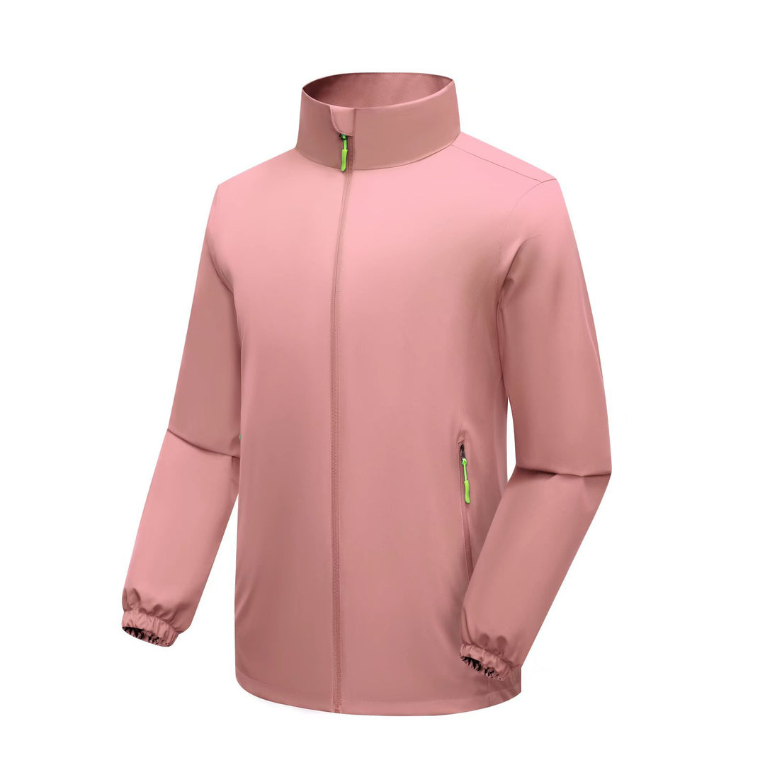 Men's Windproof Softshell Jacket with High Stand-Up Collar and Zipper Pockets Mune Fashion