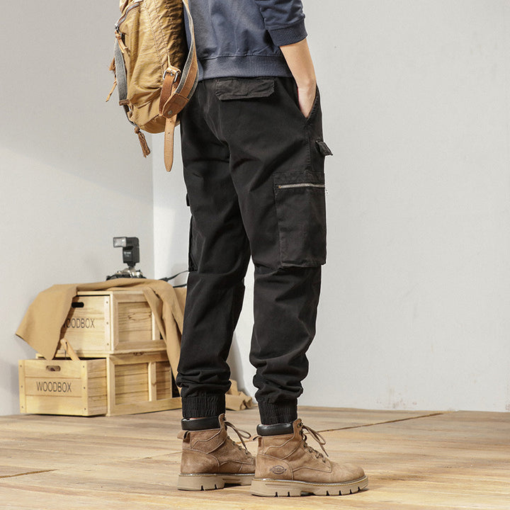 Men's Tapered Cargo Jogger made of durable canvas with utility pockets and elastic cuffs Mune Fashion