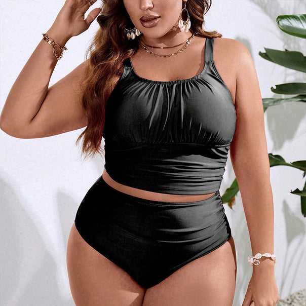 Women Two-Piece Bikini Set with High-Waisted Bottom and Stylish Top Mune Fashion
