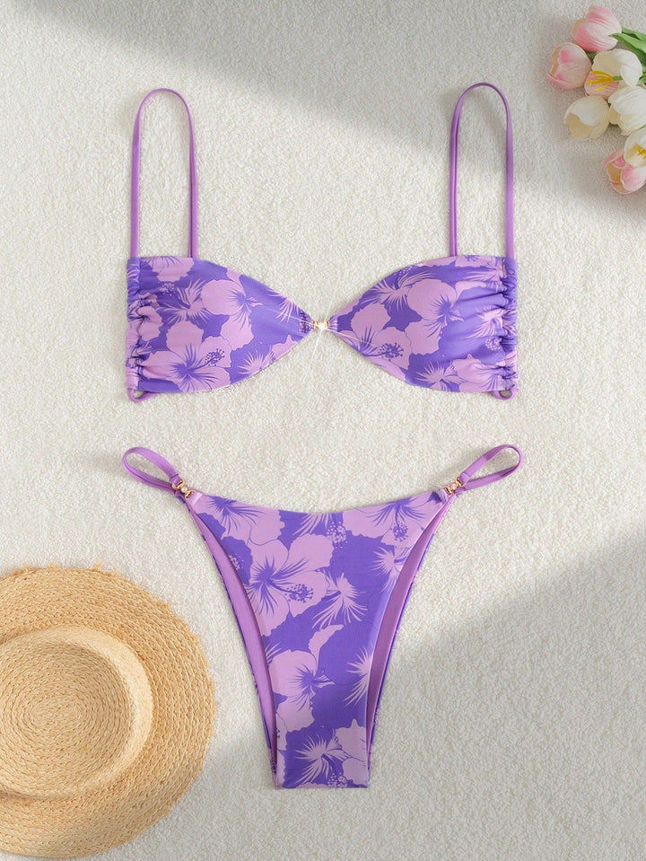 Women Leopard Print Bikini Set with Adjustable Straps Mune Fashion
