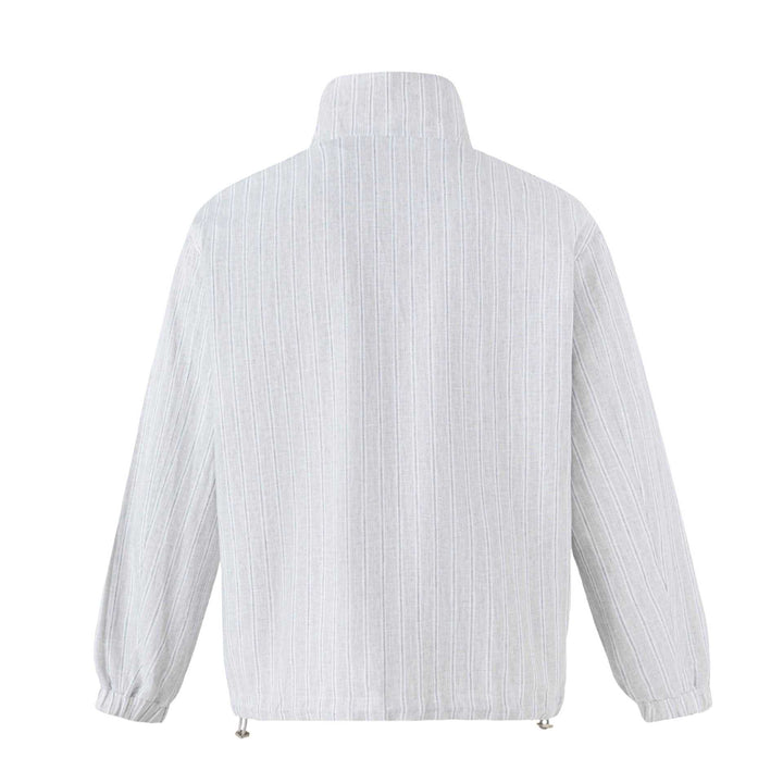 Unisex Short Cut Structured Boxy Blouson Jacket with High Stand Collar and Snap Flap Pockets Mune Fashion