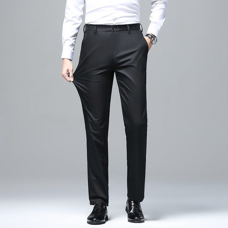 Men's Elegant Slim-Fit Chino Pants with Crease and Stretch Comfort Mune Fashion