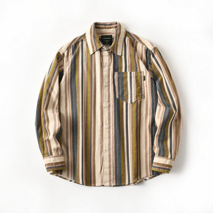 Men Striped Long Sleeve Shirt Mune Fashion 1787799308