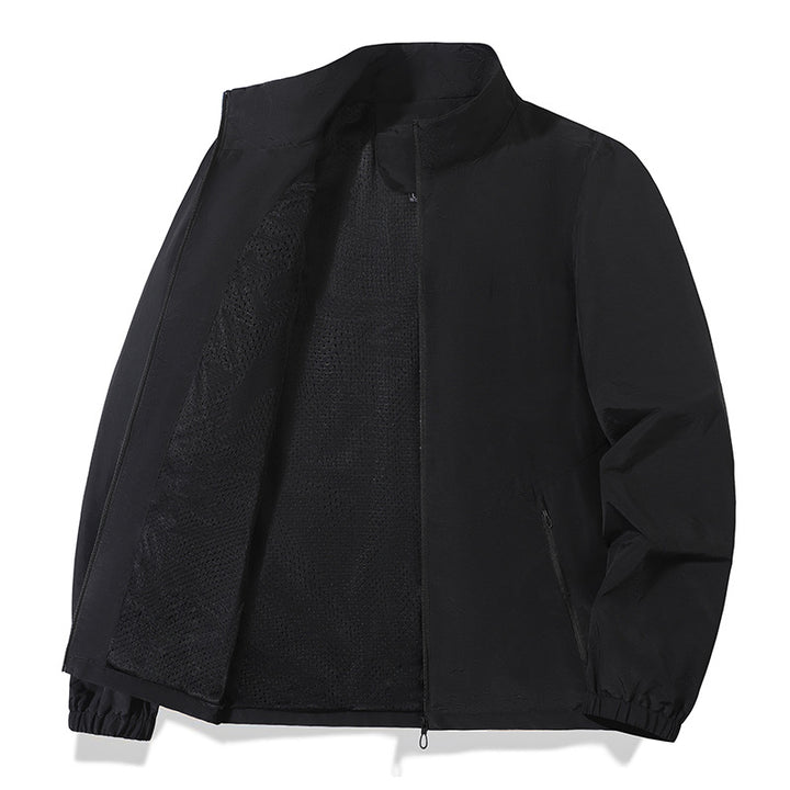 Men's Lightweight Transitional Jacket with High Collar and Practical Pockets Mune Fashion