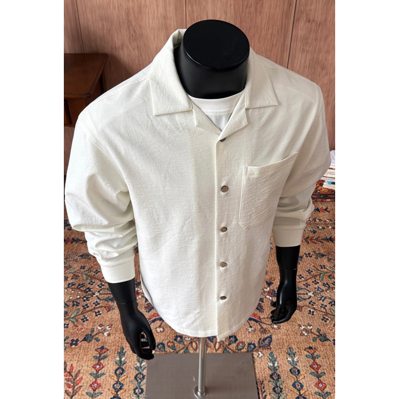 Men's Casual Long Sleeve Shirt with Pockets Mune Fashion