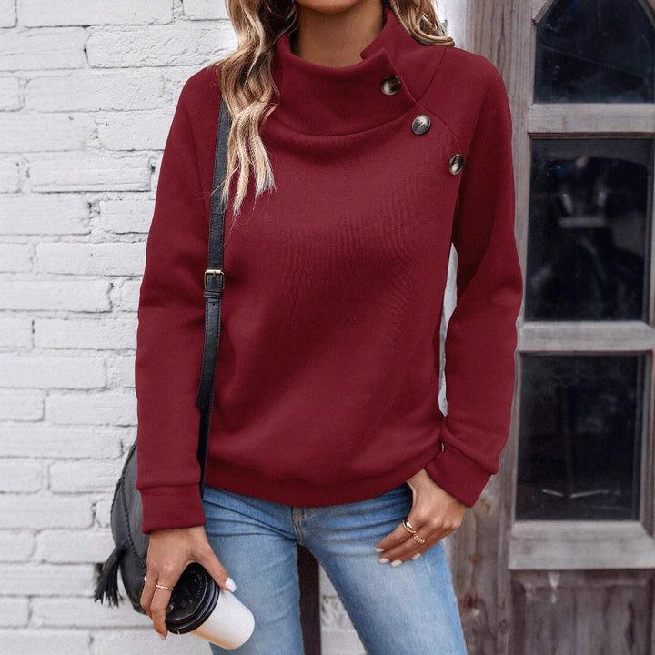 Ladies Elegant Top with Turtleneck Mune Fashion