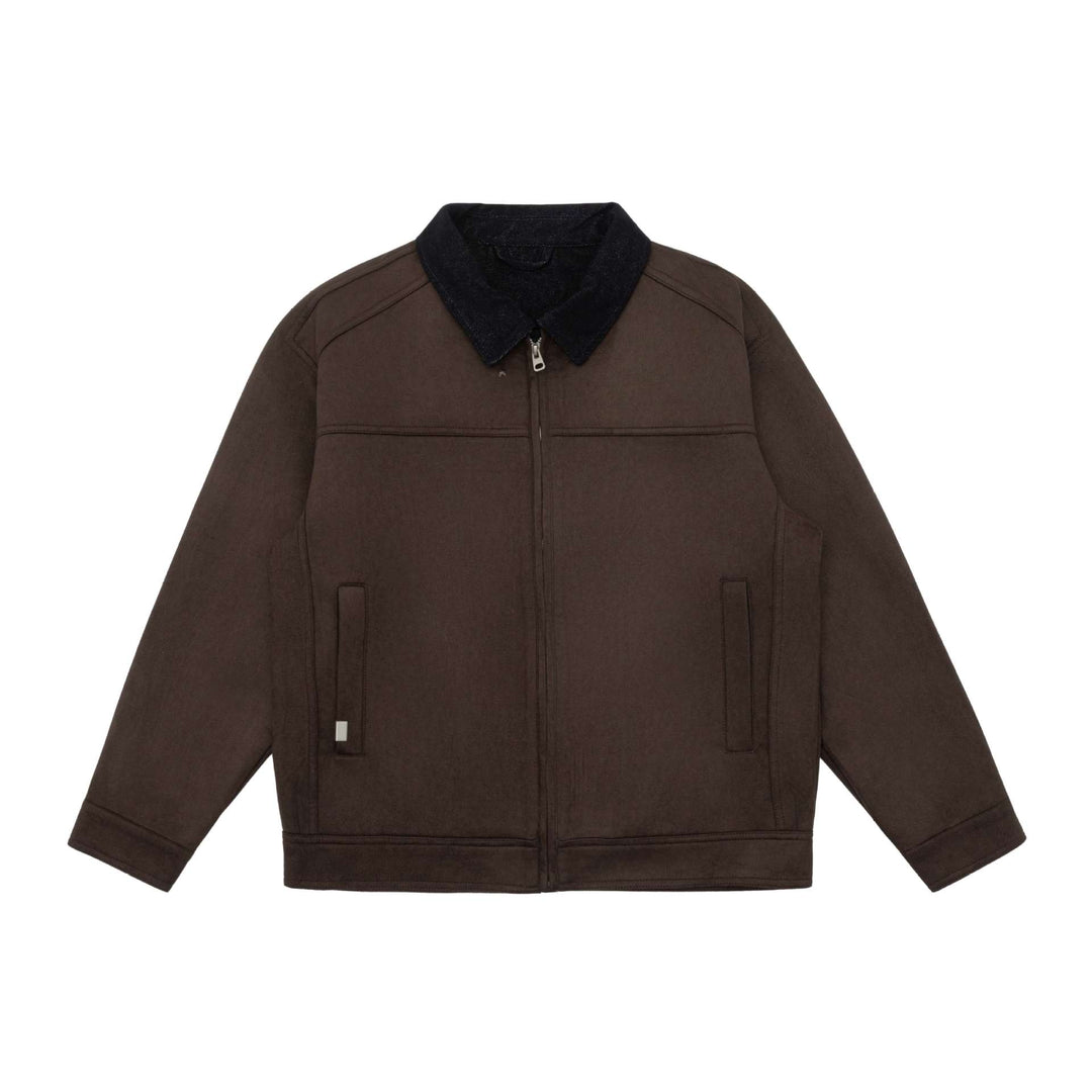 Men's short jacket in canvas workwear style with cord collar Mune Fashion