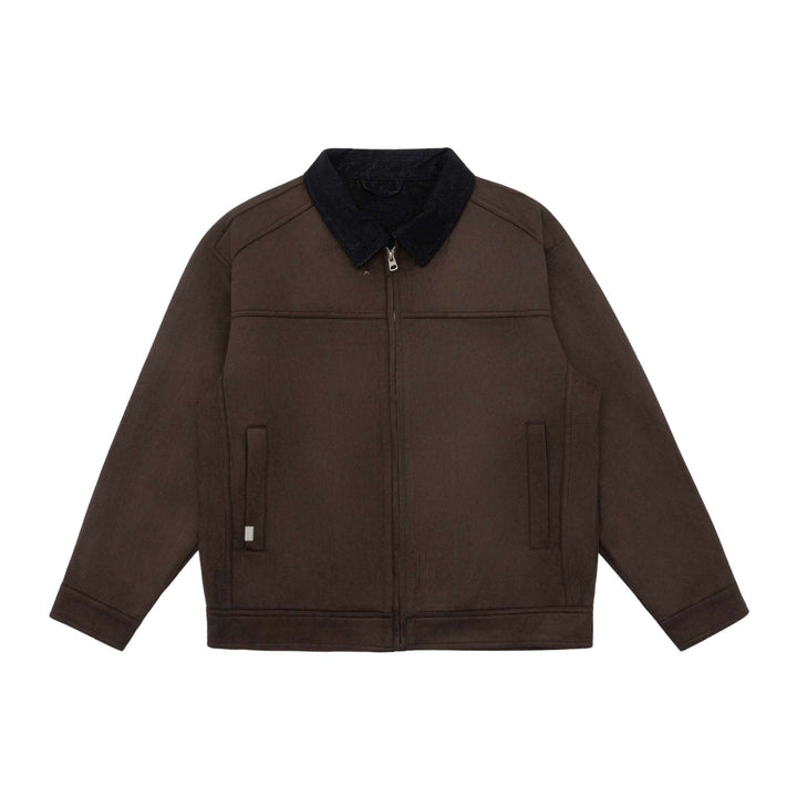 Men's short jacket in canvas workwear style with cord collar Mune Fashion