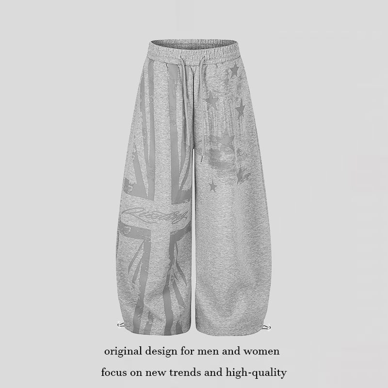 Women's extra-wide culotte sweatpants with a high comfort waistband, drawstring, and adjustable hem closures Mune Fashion
