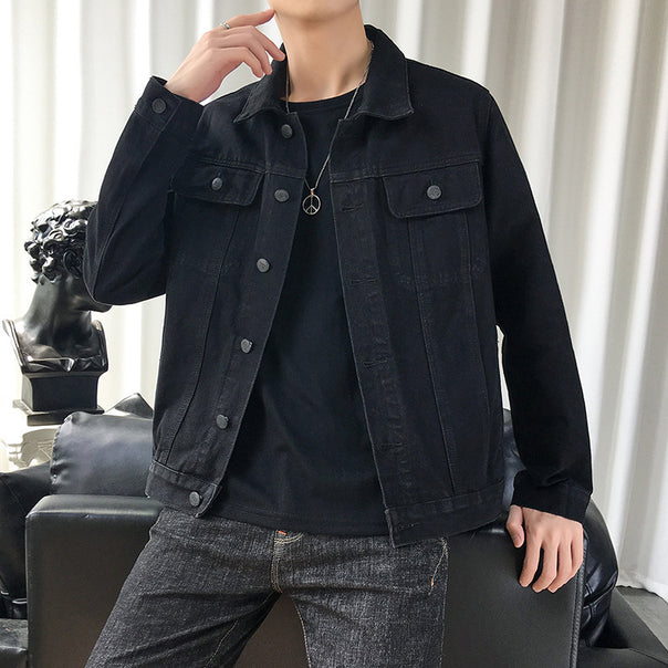 Men's slim fit denim trucker jacket with minimalist seam design Mune Fashion
