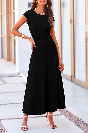 Women’s Midi Dress with High Waist Mune
