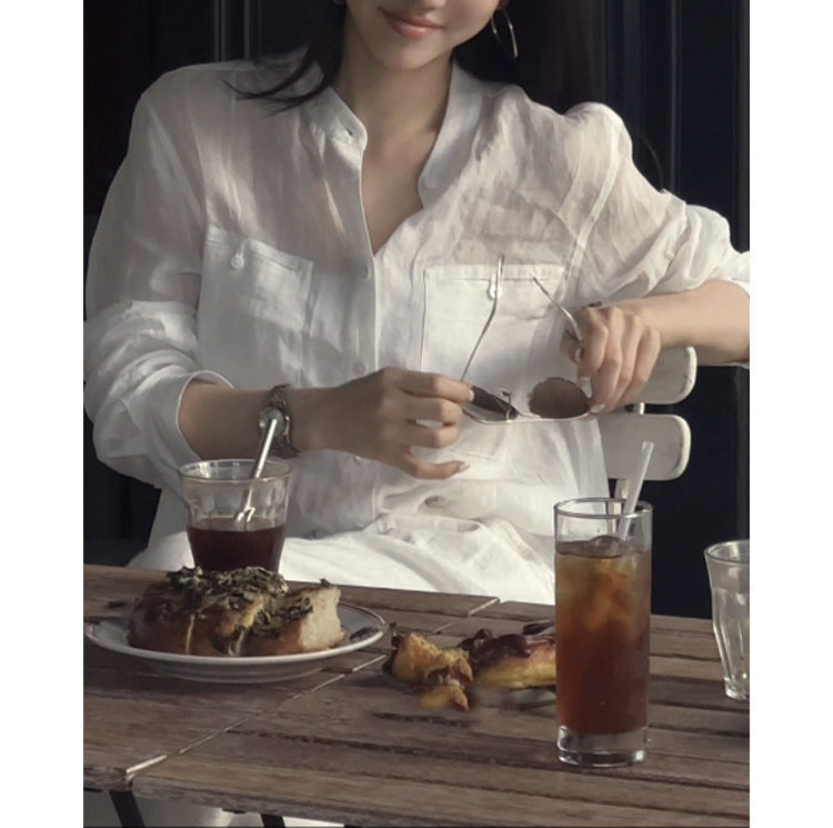 Women Airy Long Sleeve Blouse Mune Fashion