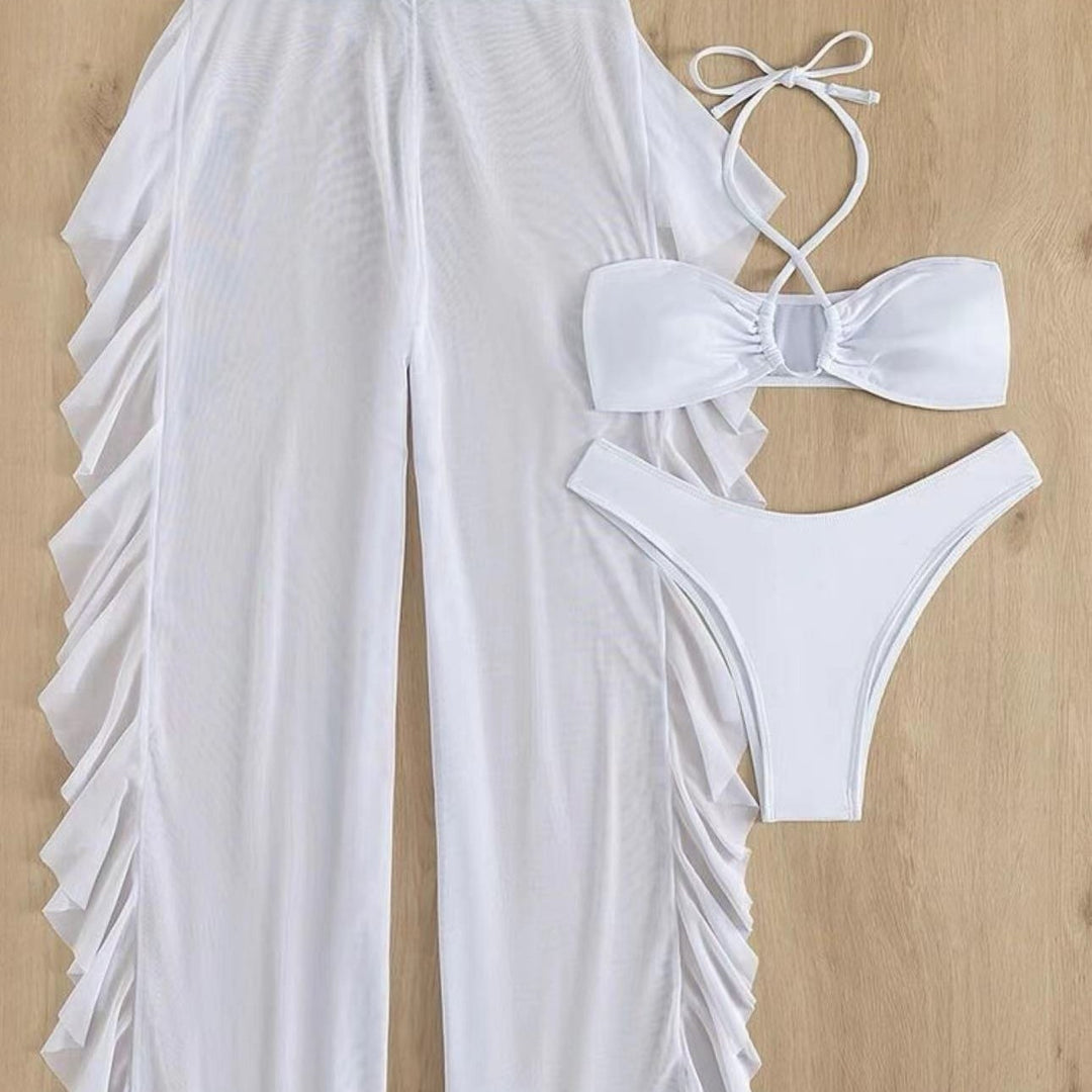 Women Bikini Set with airy ruffle pants Mune Fashion