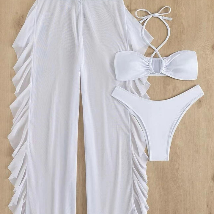 Women Bikini Set with airy ruffle pants Mune Fashion