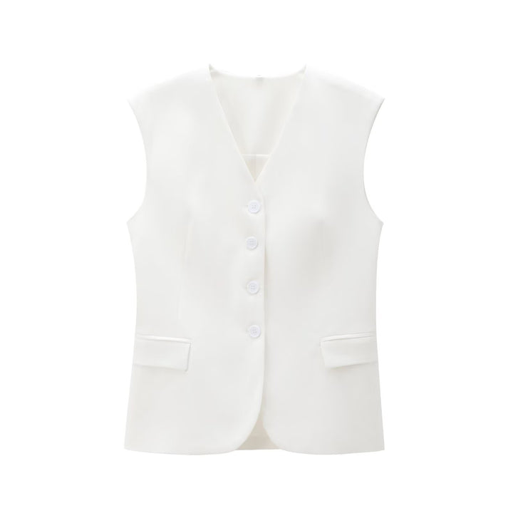 Ladies Elegant High-Waist Trousers with Creases, Straight Wide Leg and Concealed Hook Closure Mune Fashion