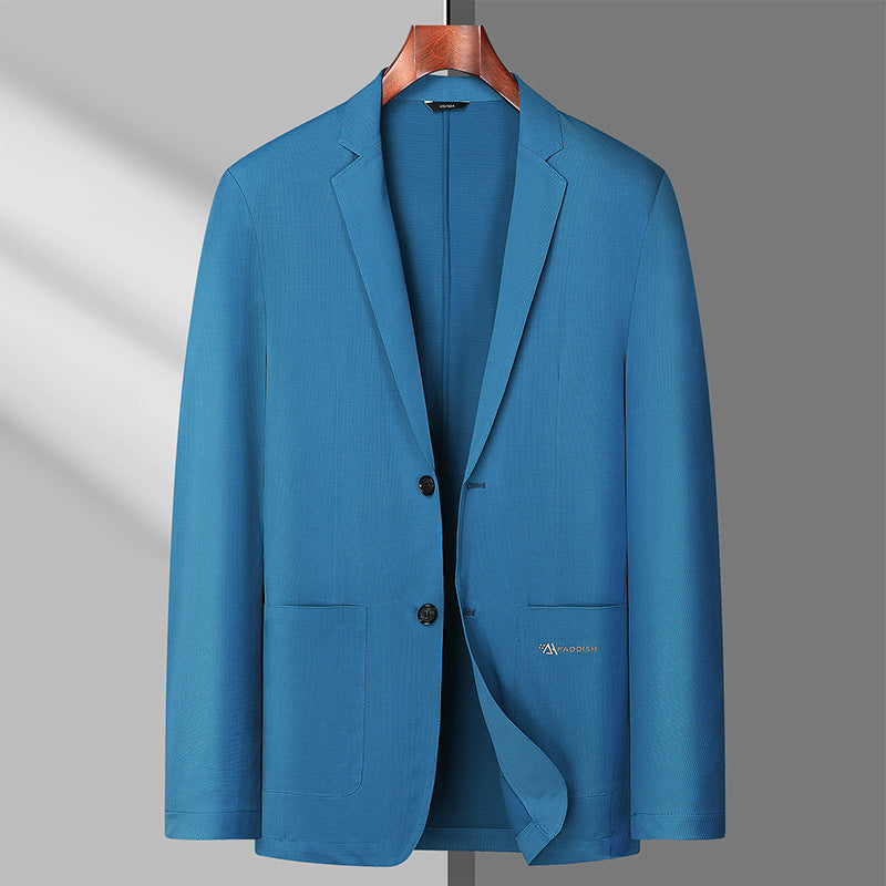 Men's Unstructured Lightweight Casual Blazer with Patch Pockets and Slim Silhouette Mune Fashion