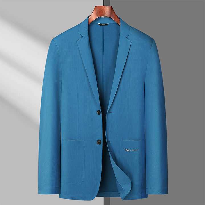 Men's Unstructured Lightweight Casual Blazer with Patch Pockets and Slim Silhouette Mune Fashion