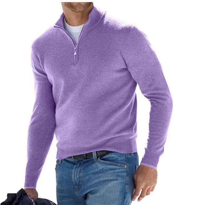 Women's lightweight sweatshirt pullover with half zipper Mune Fashion