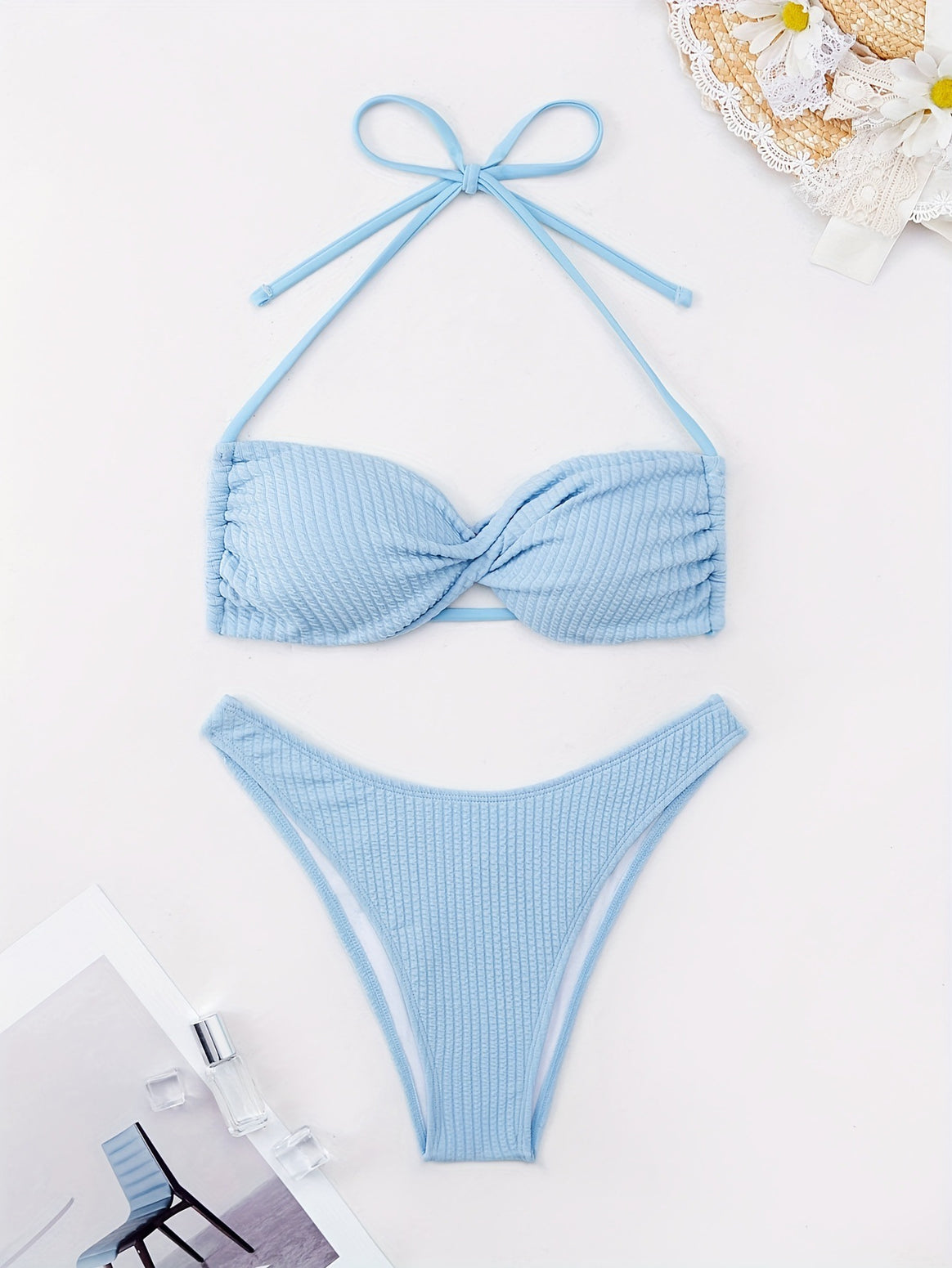 Women's bandeau bikini with textured surface Mune Fashion