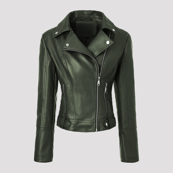 Ladies Classic Biker Jacket Mune Fashion