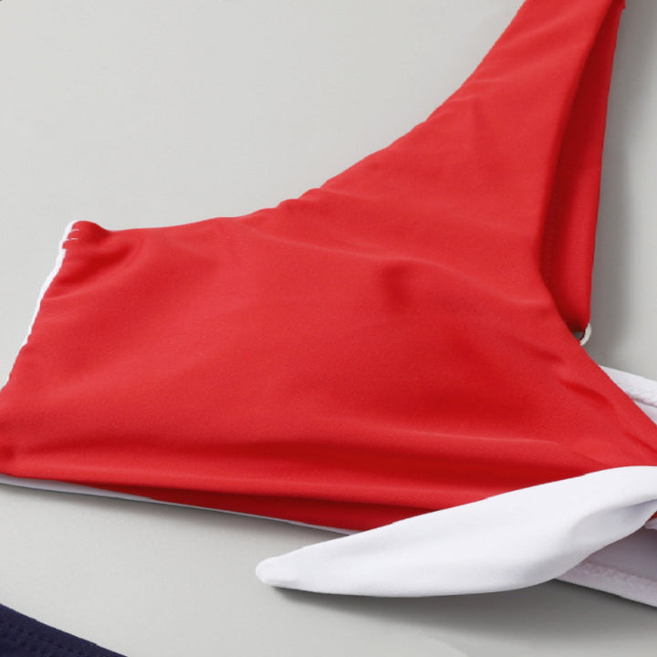 Women's Two-Piece Bikini Set with Elegant Knot Design and High Waist Brief Mune Fashion