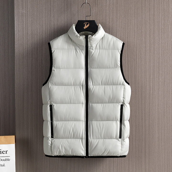 Men's Slim-Fit ultra-light quilted thermal vest with high collar and water-repellent zippers Mune Fashion