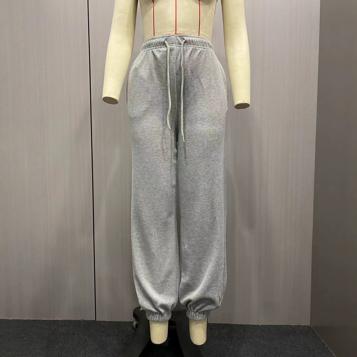 Ladies nan Cozy Sweat Palazzo Pants with high comfort waistband, integrated drawstring and gathered ankle cuffs Mune Fashion