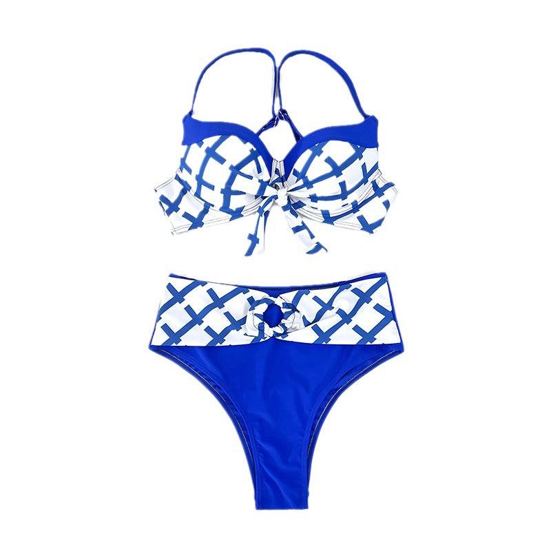 Ladies Bikini Set with elegant knot design and high waistband Mune Fashion