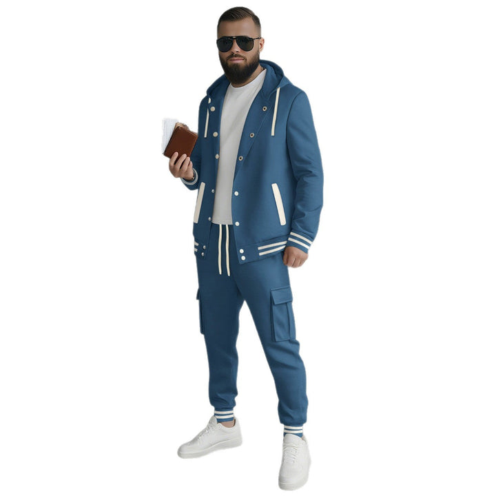 Men's Sporty Leisure Suit with Functional Pockets and High-Quality Workmanship Mune